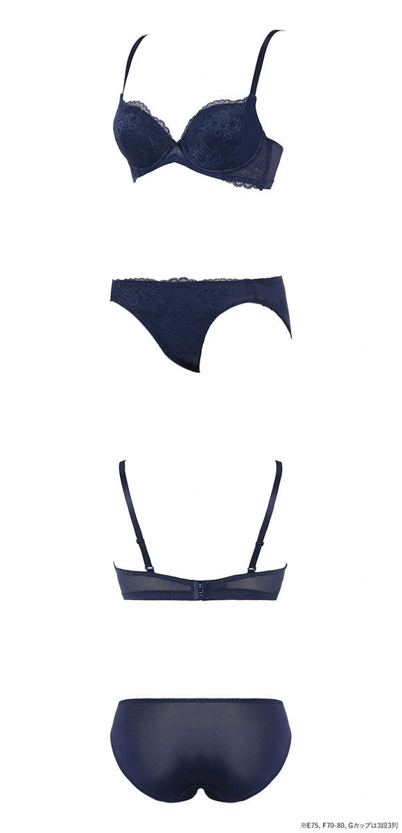 アモスタイル きゅっと寄せブラ AMST1150 デイジーレース ブラセット ブラジャー ショーツ セット EFG 大きいサイズ AMOSTYLE