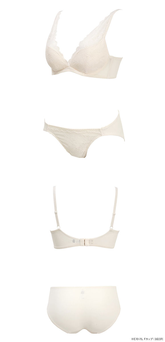 アモスタイル 雲ふわりブラ AMST1524 ブロッサムフラワー ブラセット ブラジャー ショーツ セット EF 大きいサイズ AMOSTYLE