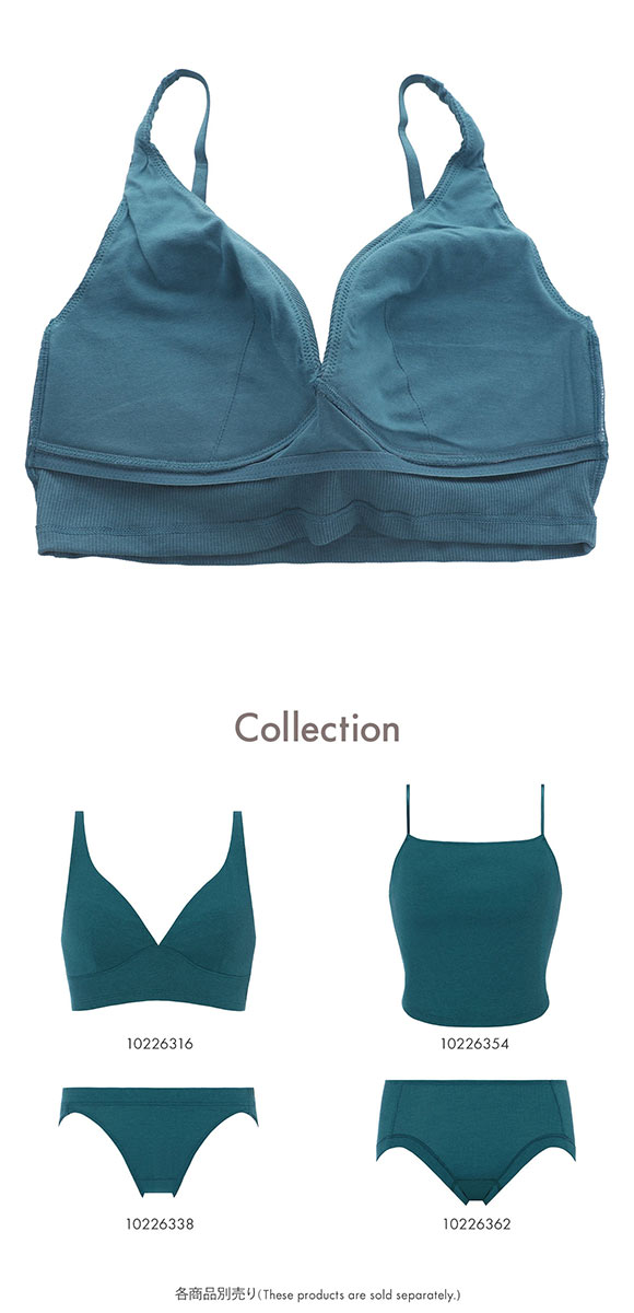 アモスタイル AMST800 シンプルベーシック リブ ブラレット カップ付き ハーフトップ SML AMOSTYLE