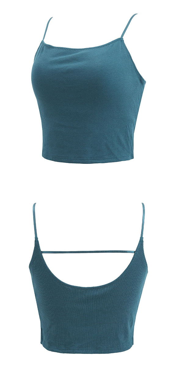 アモスタイル AMST800 シンプルベーシック リブ クロップトップ ノンワイヤー カップ付き ハーフトップ SML AMOSTYLE