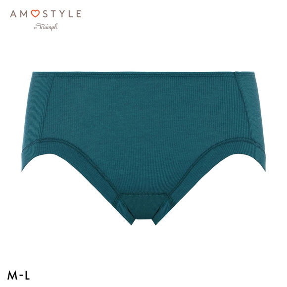 アモスタイル AMST800 シンプルベーシック リブ サニタリー ショーツ 生理用 はきこみ深め ML AMOSTYLE