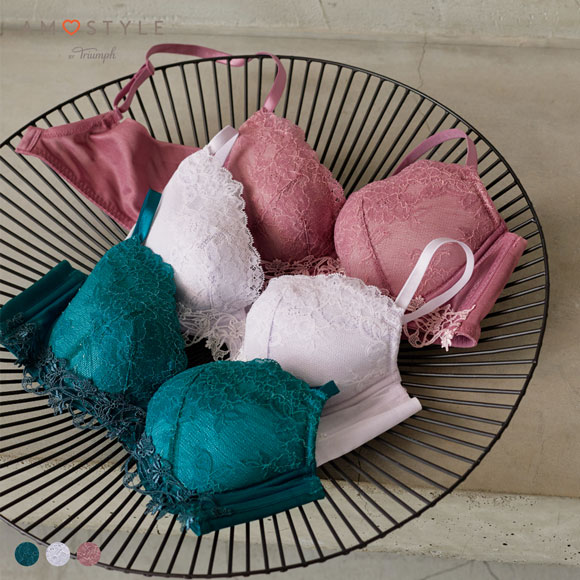 アモスタイル AMST1523 チャーミングラマー スリムライン フェアリークチュール 3/4カップブラジャー EFG AMOSTYLE 大きいサイズ