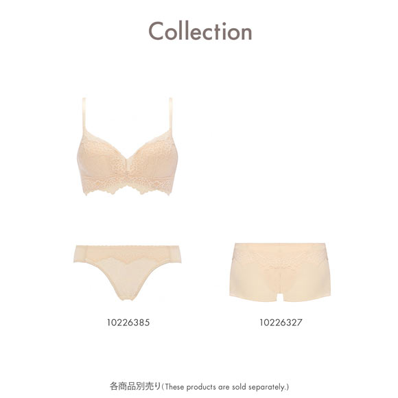 アモスタイル AMST1525 らくふわ ノンワイヤー ブラセット ブラジャー ショーツ セット E AMOSTYLE 大きいサイズ LBE DGY