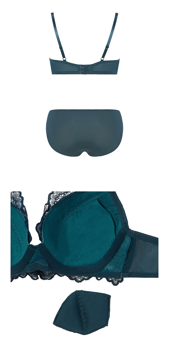 アモスタイル AMST527 ウェーブラティス ブラジャー ショーツ セット ブラセット BCD AMOSTYLE GR PI