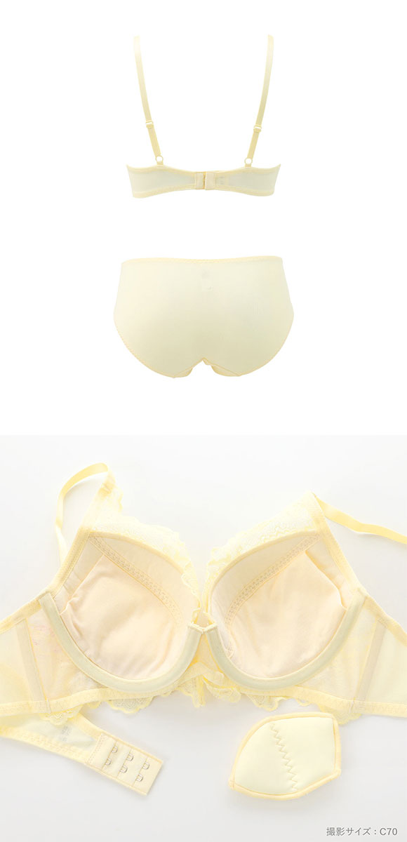 アモスタイル AMST527 ウェーブラティス ブラセット ブラジャー ショーツ セット EF 大きいサイズ AMOSTYLE RE YE