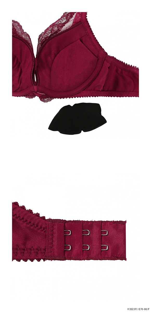 アモスタイル 夢見るブラ AMST1535 DeepV ビューティ＆ローズ 3/4カップブラジャー EF AMOSTYLE 大きいサイズ