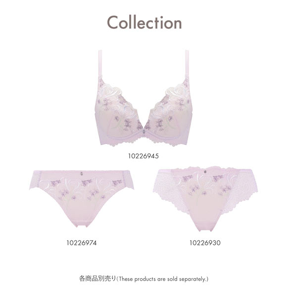 アモスタイル AMST1538 チャーミングラマースリムラインDeepV ウィンターリリー 3/4カップブラジャー BCD AMOSTYLE