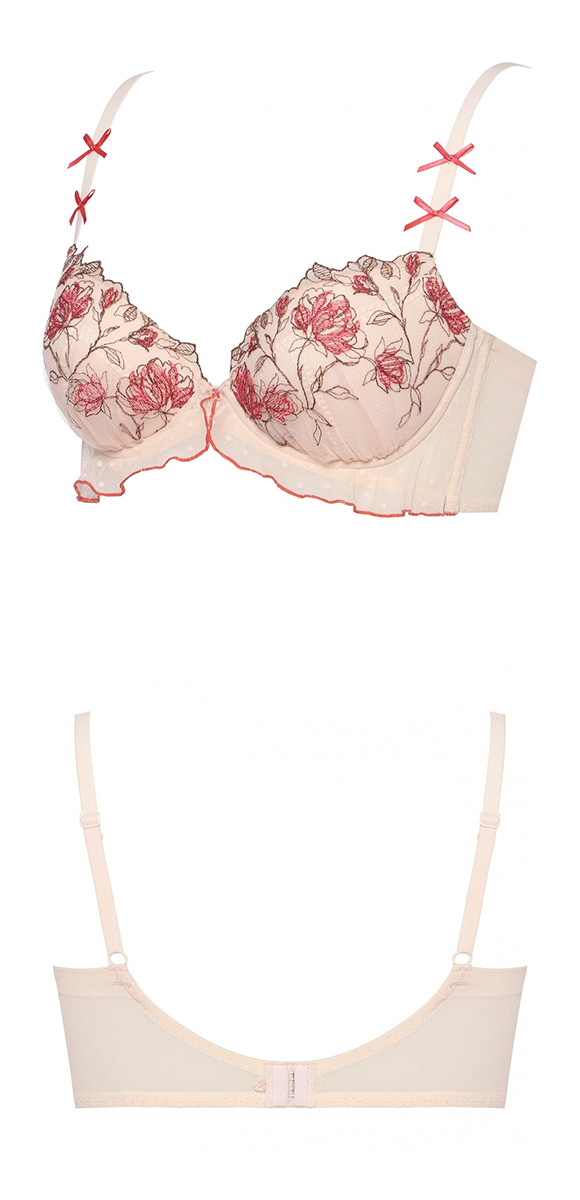 アモスタイル AMST1541 チャーミングラマー スリムライン プレイフルローズ 3/4カップブラジャー CD AMOSTYLE