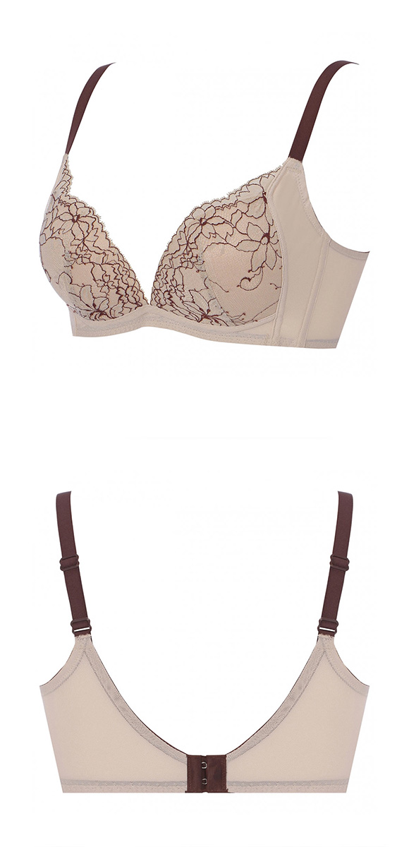 アモスタイル AMST1542 スレンダーラインブラ ロマンティックフラワー ノンワイヤー ブラジャー CD AMOSTYLE