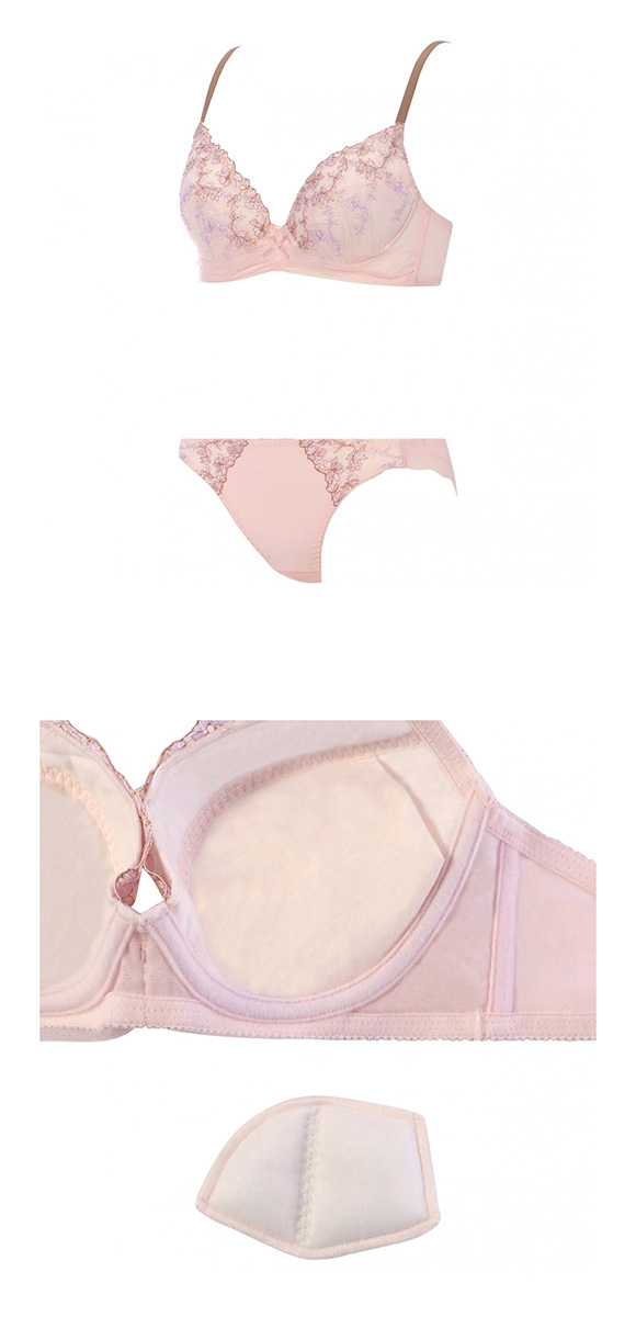 アモスタイル AMST1528 マイリトルガーデン やわぴたワイヤーブラ ブラセット ブラジャー ショーツ セット EF 大きいサイズ AMOSTYLE