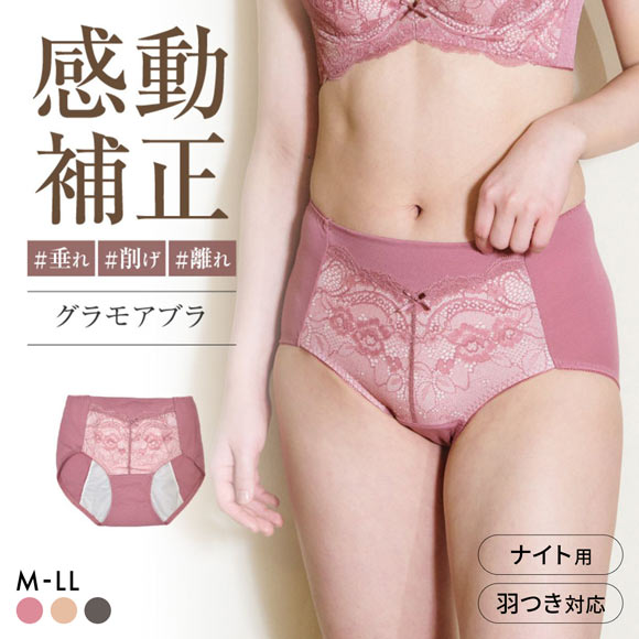 グラモア glamore グラモアブラ FT0087 サニタリーショーツ ペアショーツ 快適 締めつけない 吸湿性 通気性 安心 FT0179