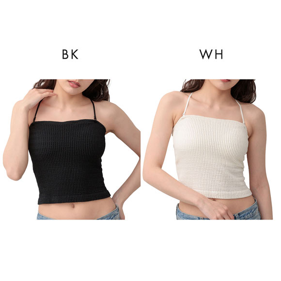 シルク混ブラトップ カップ付き 3WAY FT0445 キャミソール ショート丈 ワッフルニット バッククロス 背中見せ e-gate shopオリジナル グラモア
