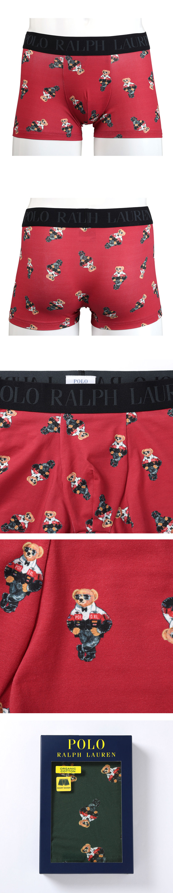 ポロ ラルフ ローレン Moto Jacket Bear Printed Boxer Brief ボクサーパンツ メンズ POLO RALPH LAUREN 前閉じ