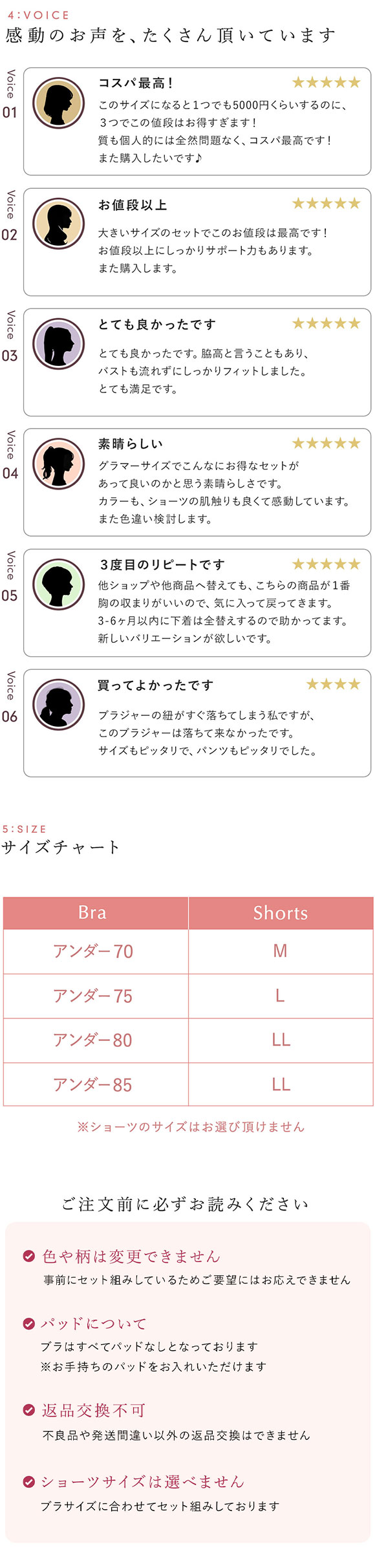 ブラジャー ショーツ セット 3点 中身が見える福袋 GHI 大きいサイズ グラマーサイズ