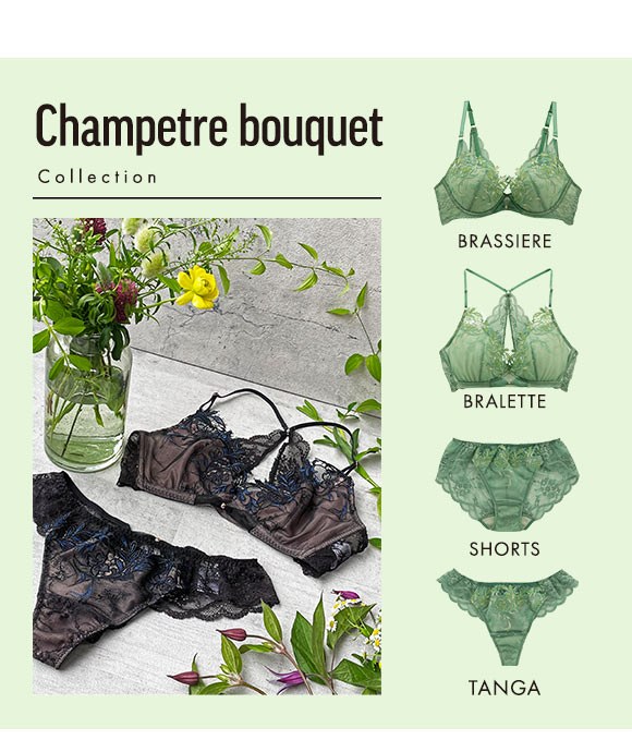 Champetre bouquet シャンペトルブーケ ショーツ スタンダード バックレース ML 単品 LA VIE A DEUX ラヴィアドゥ DOMESTIC UNDER