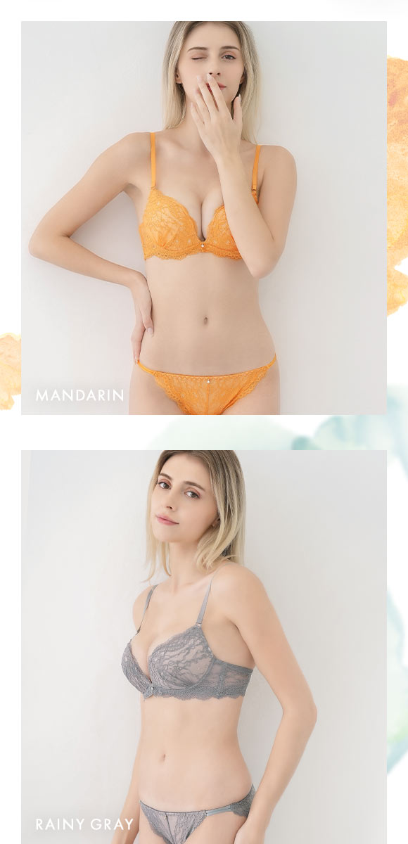 ブラジャー ショーツ セット Tバック 3点 モンシェルピジョン Mon cher pigeon トレラトルタ AA A B C D E バルーンブラ 総レース