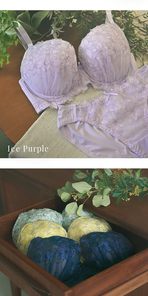 モンシェルピジョン Mon cher pigeon リリウムフローラ ブラジャー ショーツ セット GHI 大きいサイズ ブラセット 下着 レディース