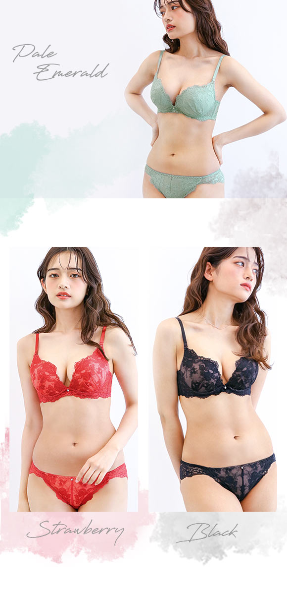 ブラジャー ショーツ セット Tバック 3点 モンシェルピジョン Mon cher pigeon トレラジェンマ AA A B C D E バルーンブラ ブラセット 下着
