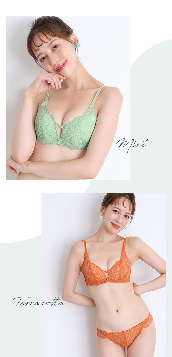 ブラジャー ショーツ セット モンシェルピジョン Mon cher pigeon トリエブーケ ABCDEF 総レース レースアップ 大きいサイズ ブラセット 下着