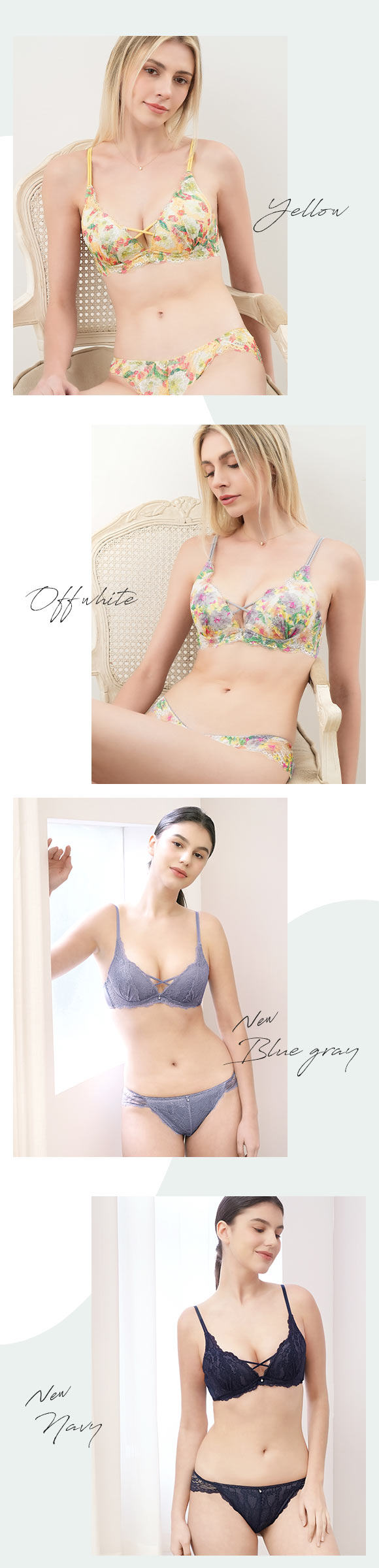 ブラジャー ショーツ セット モンシェルピジョン Mon cher pigeon トリエブーケ ABCDEF 総レース レースアップ 大きいサイズ