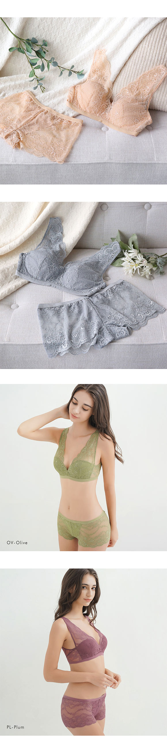 ブラジャー ショーツ セット ノンワイヤー ブラレット ボーイレングス モンシェルピジョン Mon cher pigeon パルコセレーノ S-LL