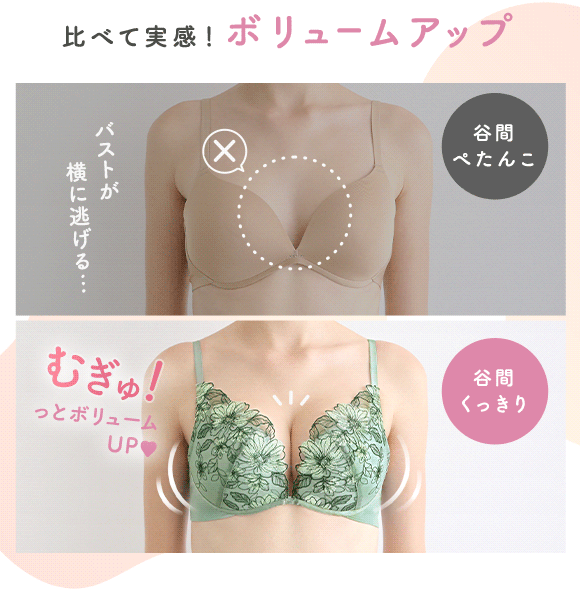 モンシェルピジョン ノンワイヤー ブラセット とにかく楽 しっかり盛れる 簡単 谷間 ころんと丸胸 Mon cher pigeon