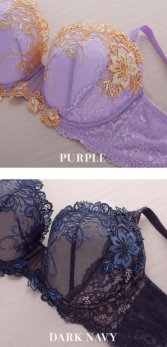 モンシェルピジョン Mon cher pigeon ティアム TIAM 03 ブラジャー GHI グラマーブラ 大きいサイズ 単品 アップリケ