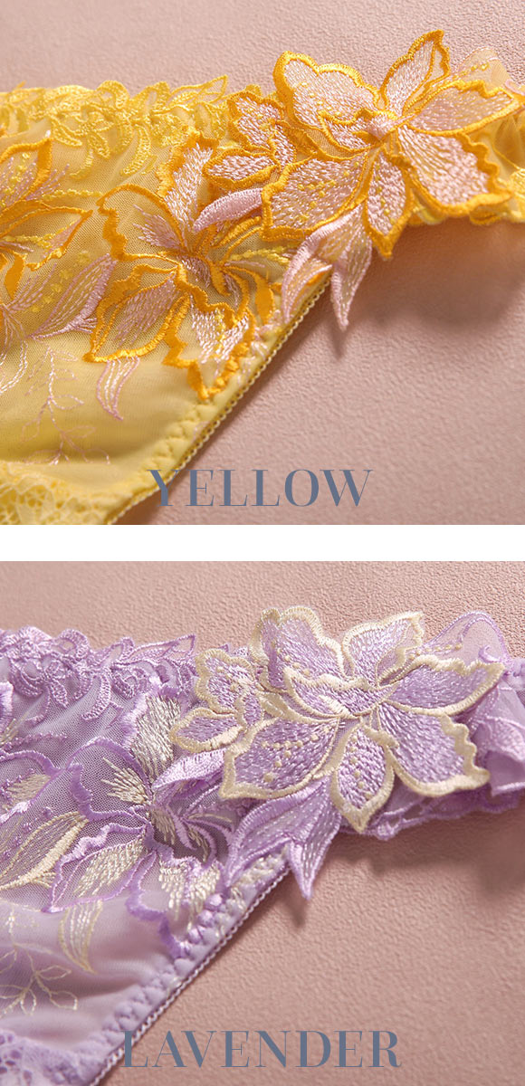 Tバック ショーツ タンガ 豪華 レース 刺繍 花 アップリケ 可愛い バックレース モンシェルピジョン TIAM M L LL Mon cher pigeon 下着 レディース