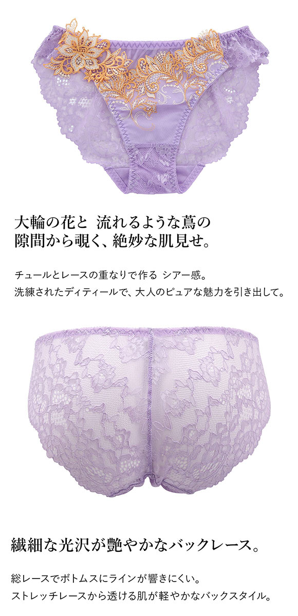 モンシェルピジョン Mon cher pigeon ティアム TIAM 03 ショーツ スタンダード バックレース M L LL 単品 ひびかない ストレッチレース