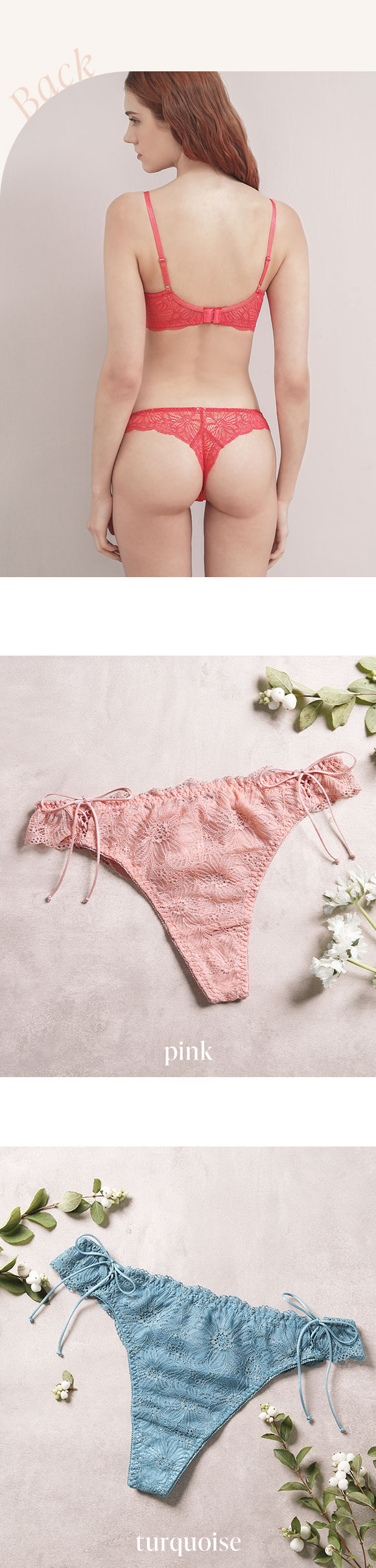 モンシェルピジョン Mon cher pigeon リュバン ショーツ Tバック タンガ パンツ 総レース M L 単品