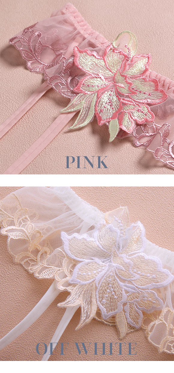 ガーターベルト ランジェリー 豪華 レース 総レース 刺繍 アップリケ モンシェルピジョン TIAM M L LL Mon cher pigeon