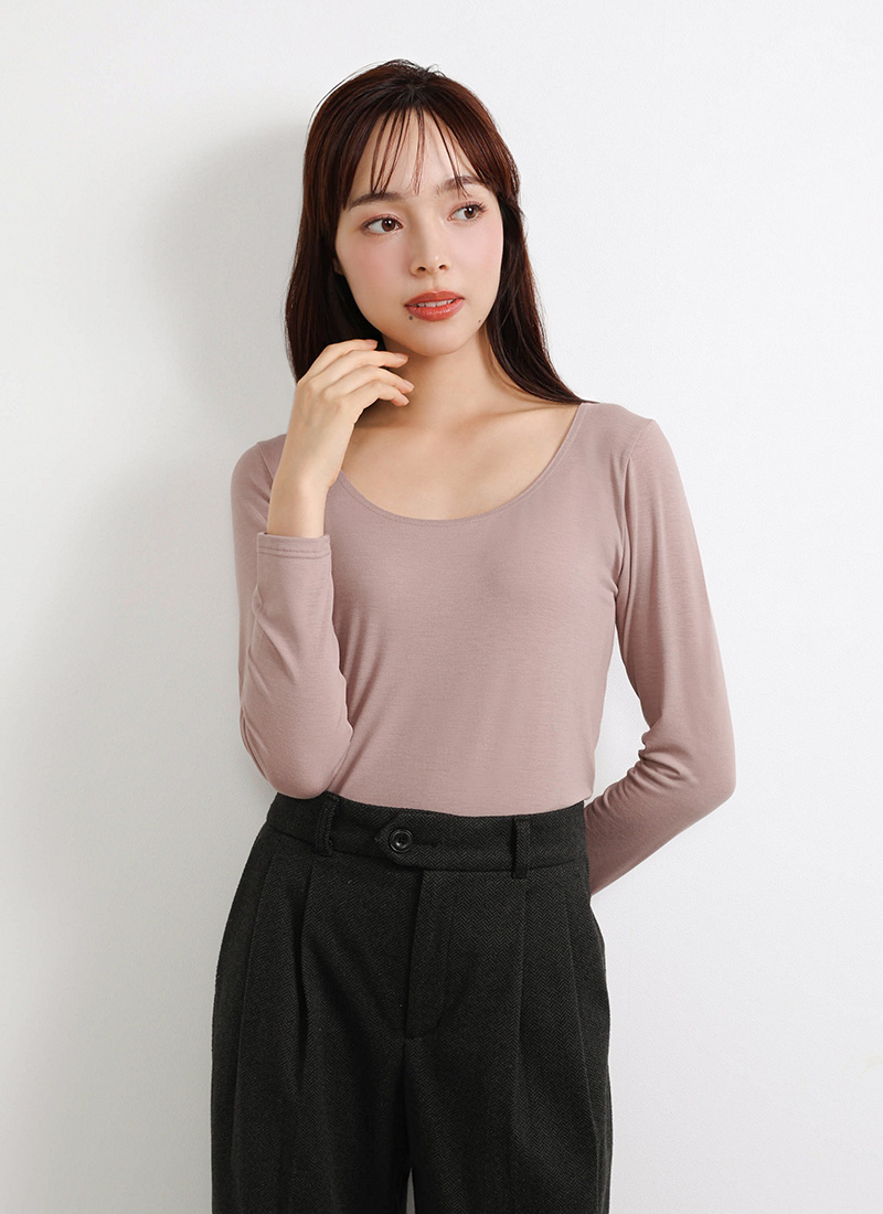 SHIROHATO × ATSUGI STYLE WARM 8分袖