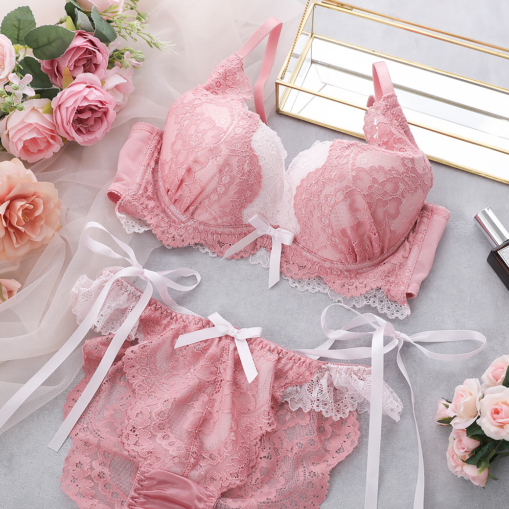 ココランジェのレイヤークルールレース別注ショーツブラセット