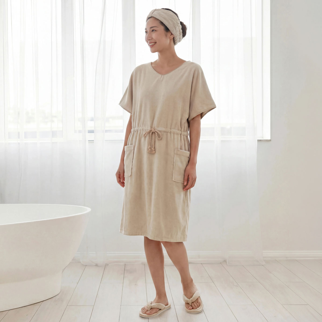 【着れるバスタオル】バスポンチョ