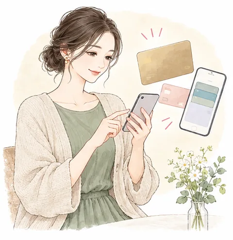 お支払い方法を選ぶイラスト